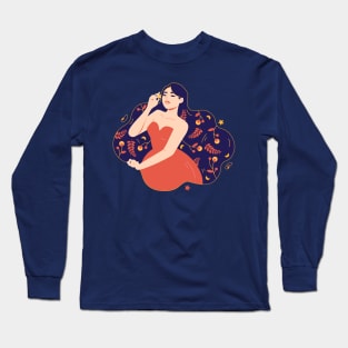 Mother Nature - Blue Long Sleeve T-Shirt